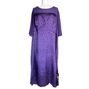 NEW Avenue Evening Dress 22/24 Purple Whimsagoth Fairy Flowy Feminine